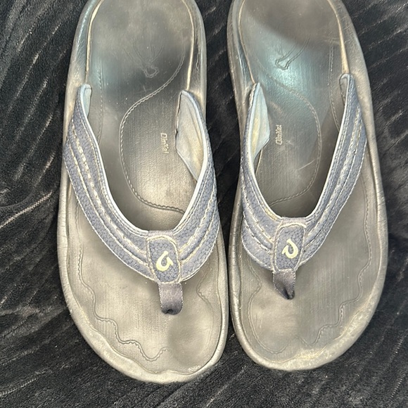 Men’s Olukai Hokua Quick Drying Beach Sandals Size 12 GUC in Blue Retails $80 - Picture 4 of 10